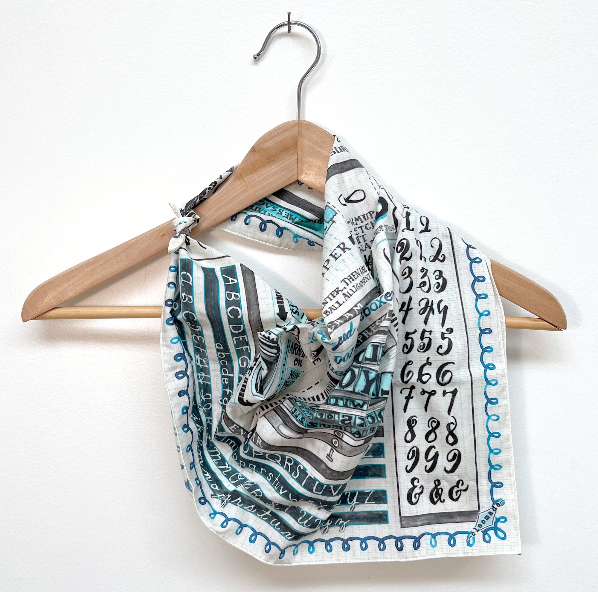Scarf With Lettering Lettering Scarf / Bandana – cleomade